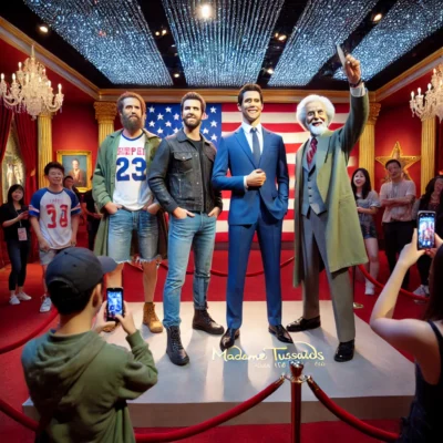 alt= "Visitors at Madame Tussaud's Las Vegas"
