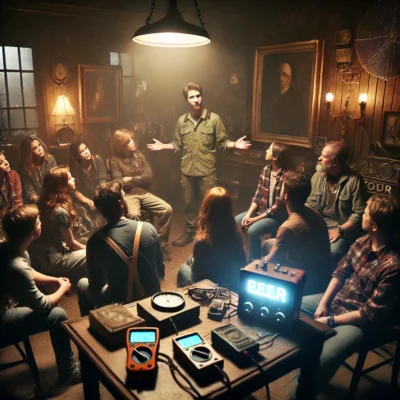 alt= "Tour group on a Las Vegas haunted tour"
