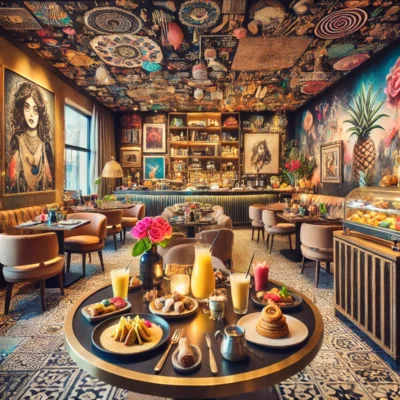 alt= "A boutique hotel breakfast, Las Vegas"