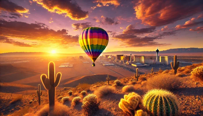 alt= "Las Vegas hot air balloon rides at sunrise"