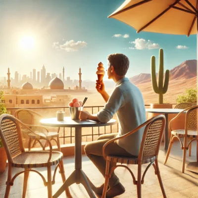 alt= "Outside the best gelato shops in Las Vegas"