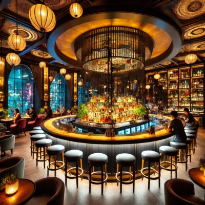 alt= "Busy cocktail bar in Las Vegas"