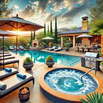 alt= "Private pool facilities, Las Vegas"