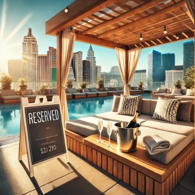 alt= "Enjoying the best rooftop pools in Las Vegas"