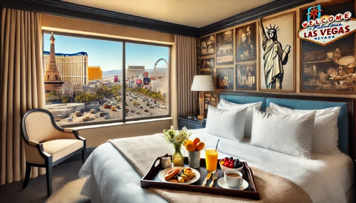 alt= "The comfort of Las Vegas hotels with free breakfast and shuttle"