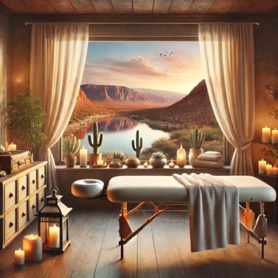 alt= "Unwinding after a hike in Las Vegas"