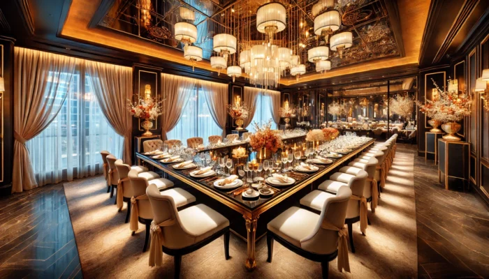 alt= "A large private dining room for groups in las Vegas"