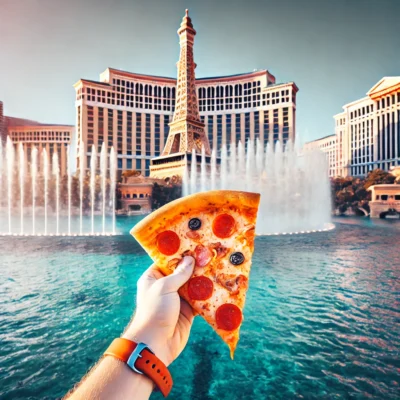 alt= "Pizza and attractions in las Vegas"