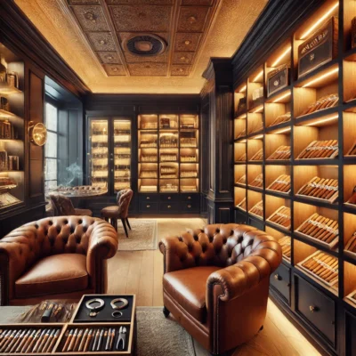 alt= "Inside a Las Vegas cigar shop"