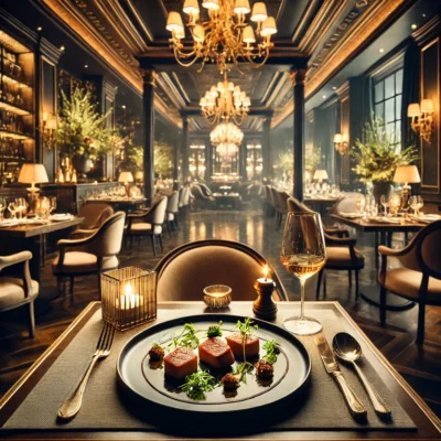alt= "Fine-dining on the Las Vegas Strip"