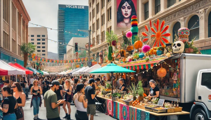 alt= "Vegan food truck festival, Downtown Las Vegas"