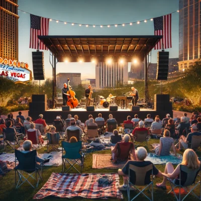 alt= "Outdoor jazz festival, Las Vegas"