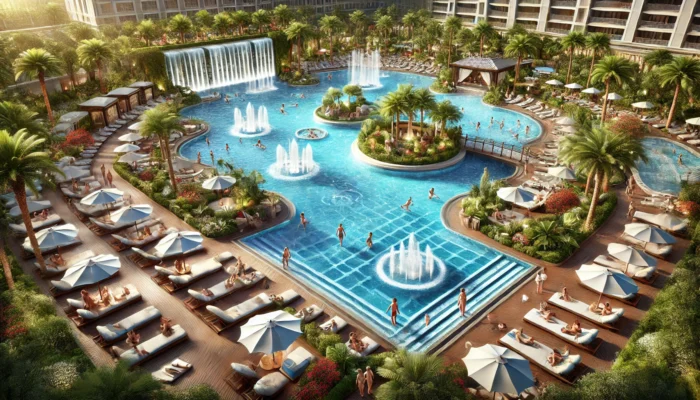 alt= "Caesars Palace Pool, Las Vegas"