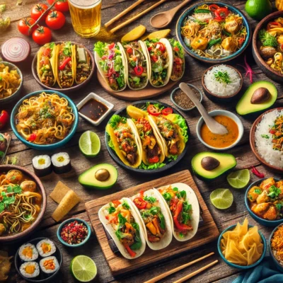 alt= "International cuisine on Fremont Street"