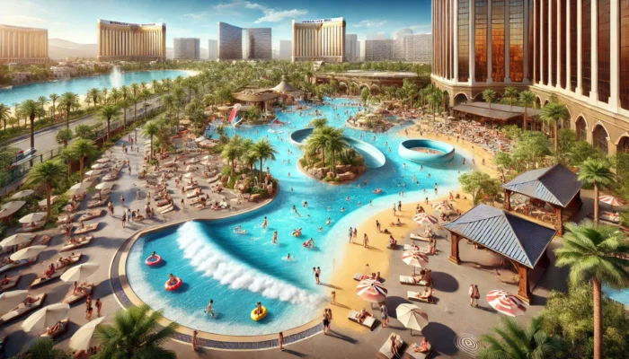 alt= "Mandalay Bay pool in Las Vegas"