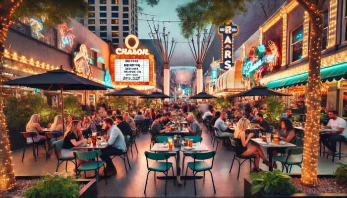 alt= "Dining on Fremont Street"