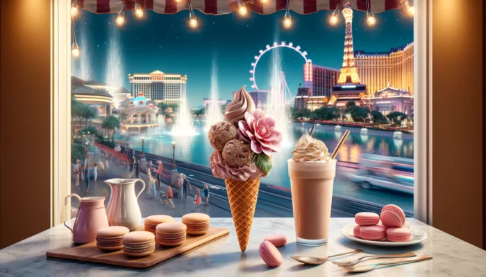 alt= "Enjoying dessert near popular Las Vegas attractions"