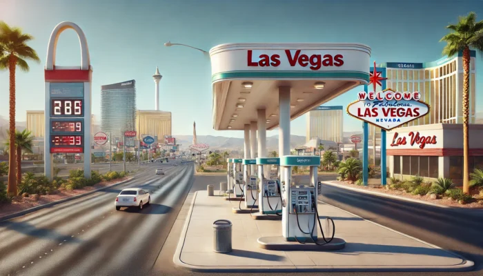alt= "Gas stations near iconic Las Vegas landmarks"