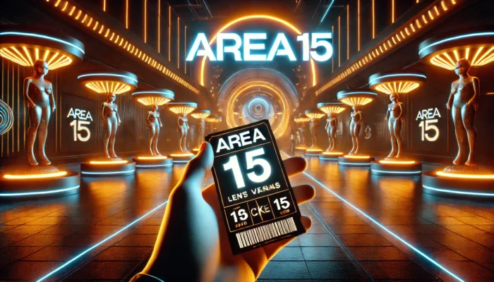 alt= "Visitor at AREA15"
