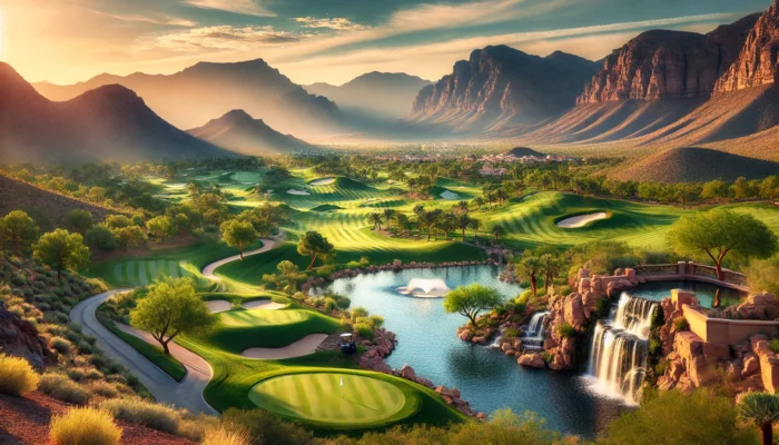 alt= A scenic golf course near  Las Vegas"