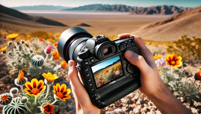 alt= "Photographing wildflowers in Las Vegas"