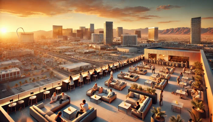 alt= "Off-Strip rooftop bar in Las Vegas"