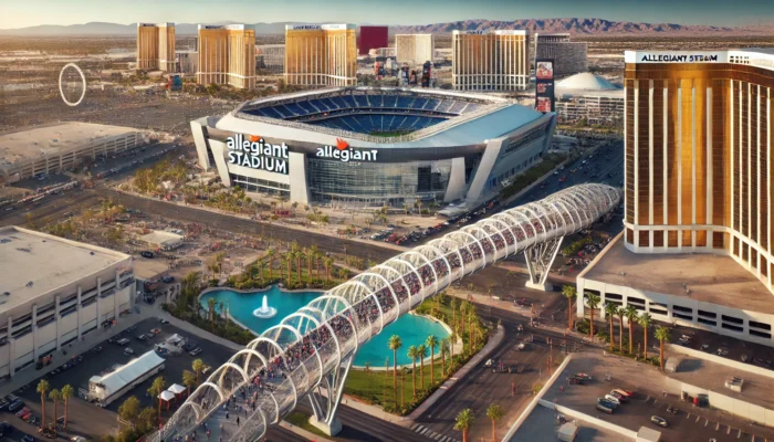 alt= "Allegiant Stadium on the Strip"
