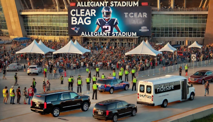 alt= "Entrance to Allegiant Stadium"