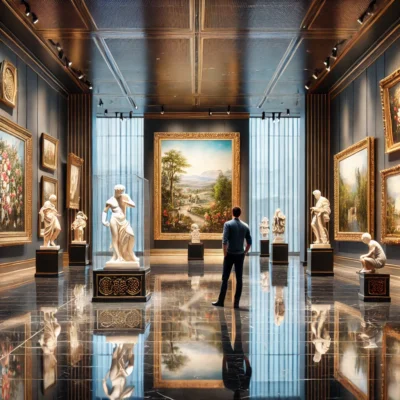 alt= "Indoor art gallery in Las Vegas"