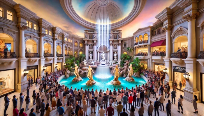 alt= "Atlantis Fountain Show at The Forum Shops"