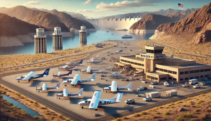 alt= "Boulder City Airport, Las Vegas"