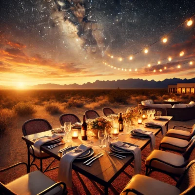 alt= "Dining before stargazing in Las Vegas"