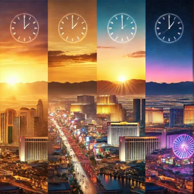 alt= "Best time to fly over the Las Vegas Strip"