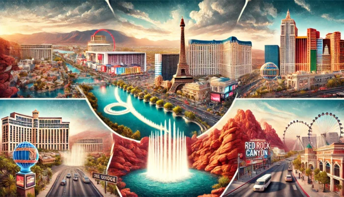 alt= "Popular locations for a Las Vegas walking tour"