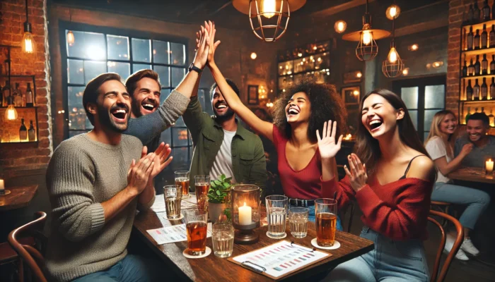 alt= "Enjoying top trivia nights in Las Vegas bars"