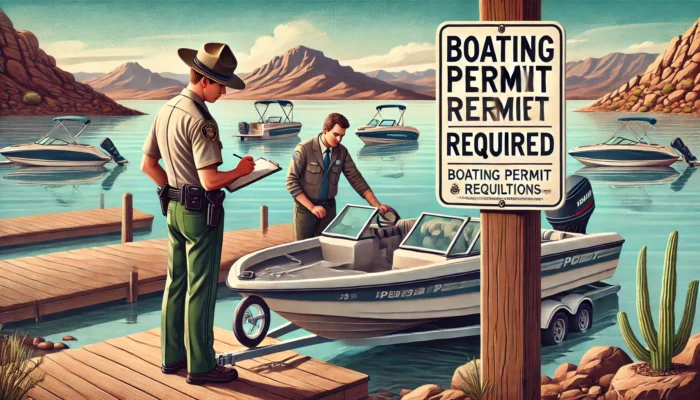 alt= "Permit requirements at the top lakes near Las Vegas for boating and fishing"