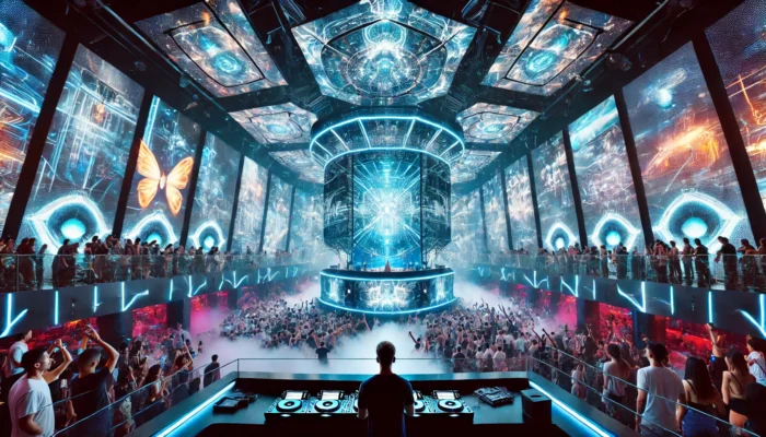 alt= "Futuristic EDM venue in Las Vegas"