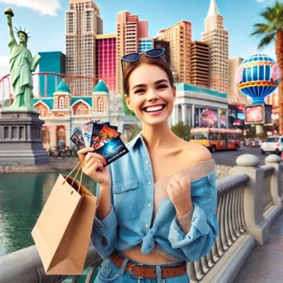 alt= "Souvenir shopping during a say in Las Vegas"