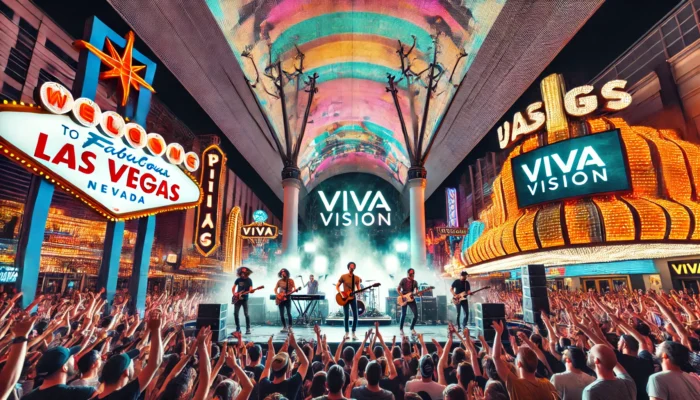 alt= "Free concert at Fremont Street Experience, Las Vegas"