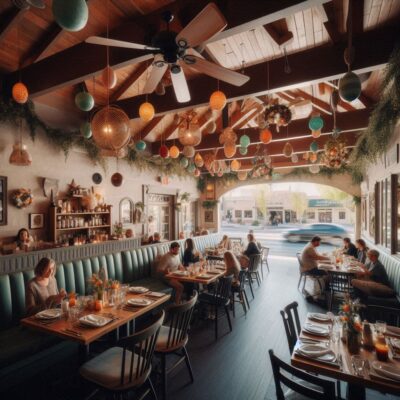 alt= "Easter brunch in an off-strip restaurant"