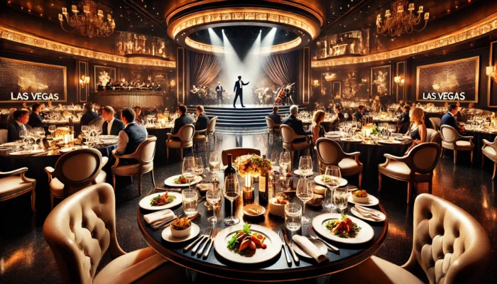 alt= "Luxury dining at a Las Vegas dinner show"