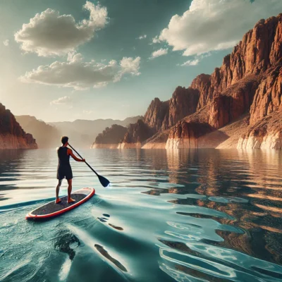 alt= "Lake Mead - one of the best places for paddleboarding near Las Vegas"