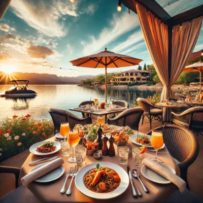 alt= "Dining at Lake Las Vegas"