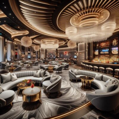 alt= "A stylish VIP lounge in a Las Vegas casino"