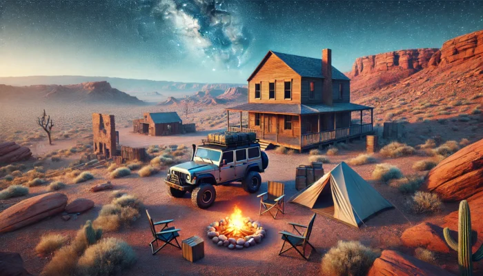 alt= "Unique desert camping experiences near Las Vegas"