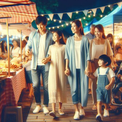 alt= "Family fun at summer night markets in Las Vegas"
