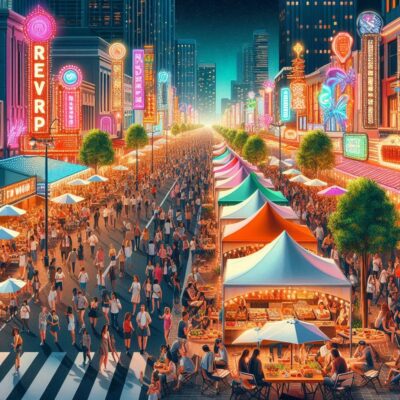 alt= "a famous pop-up event on the Las Vegas Strip"