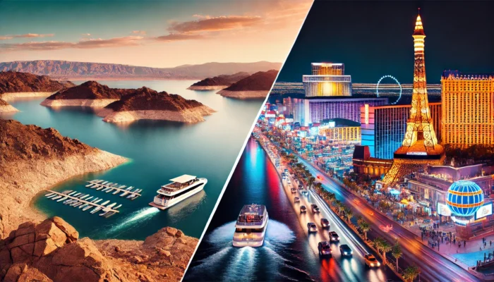 alt="A day on Lake Mead and a night on the Las Vegas Strip"