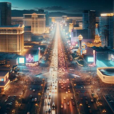 alt= "Las Vegas Strip at night"