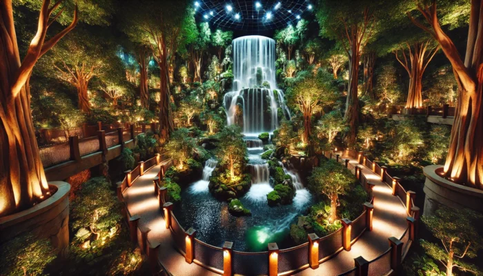alt= "One of Las Vegas' most Instagrammable gardens at Mystic Falls, Sam's Town"
